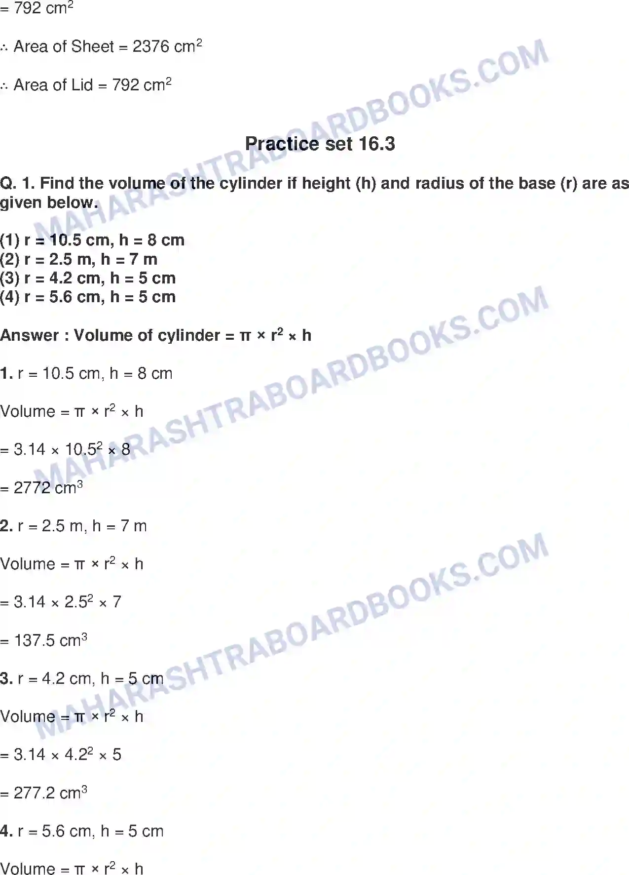 Maharashtra Board Solution Class-8 Mathematics+-+English+Medium Surface Area and Volume Image 8