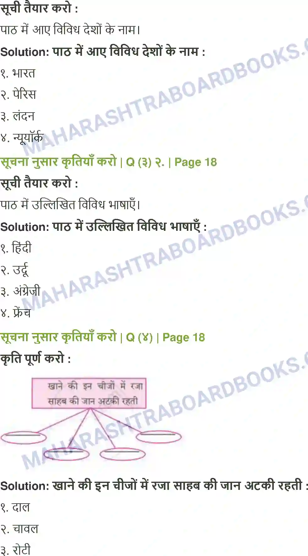 Maharashtra Board Solution Class-8 Sulabhbharati मेरे रजा साहब Image 2