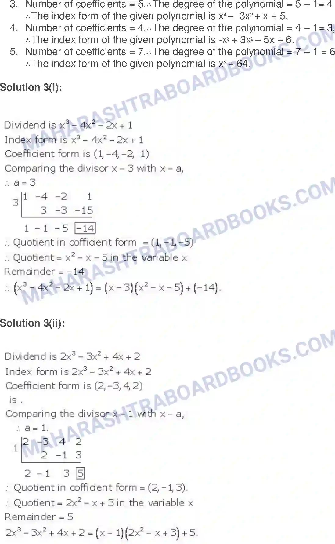 Maharashtra Board Solution class-9 Algebra Algebraic Expressions Image 24