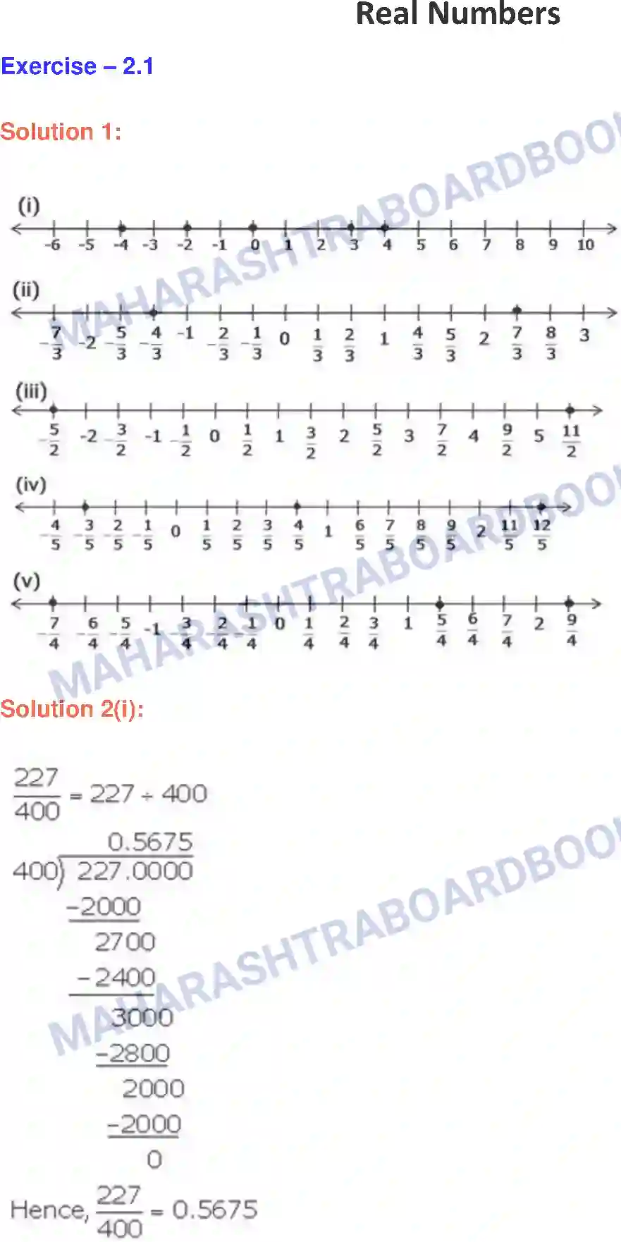 Maharashtra Board Solution class-9 Algebra Real Numbers Image 1