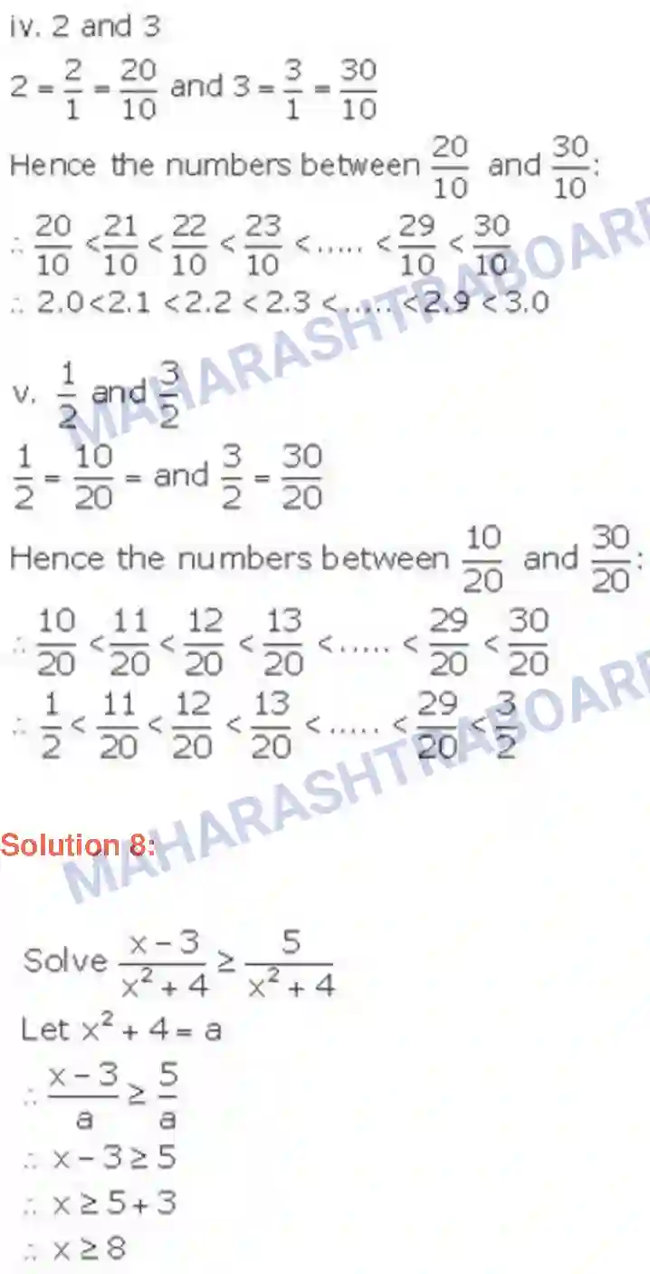 Maharashtra Board Solution class-9 Algebra Real Numbers Image 15