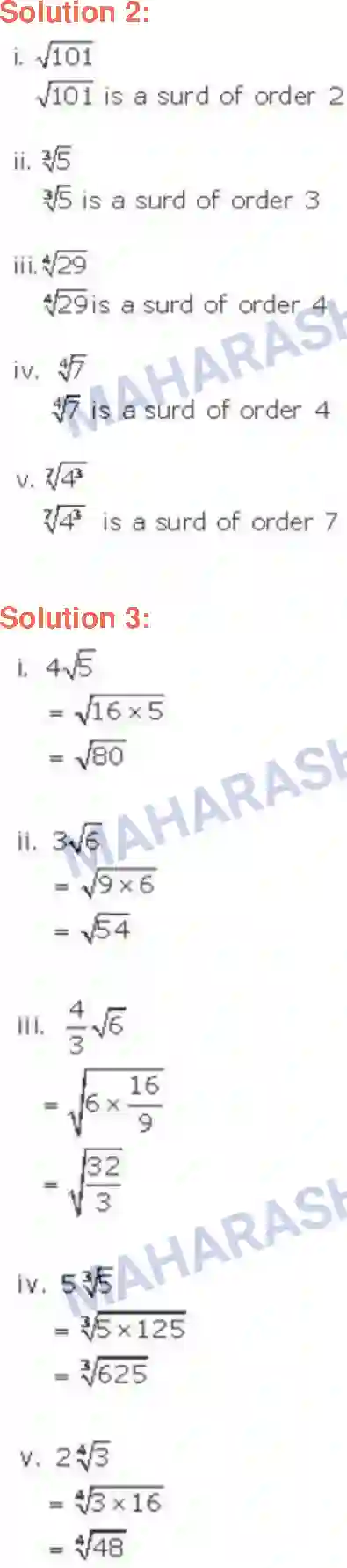 Maharashtra Board Solution class-9 Algebra Real Numbers Image 19