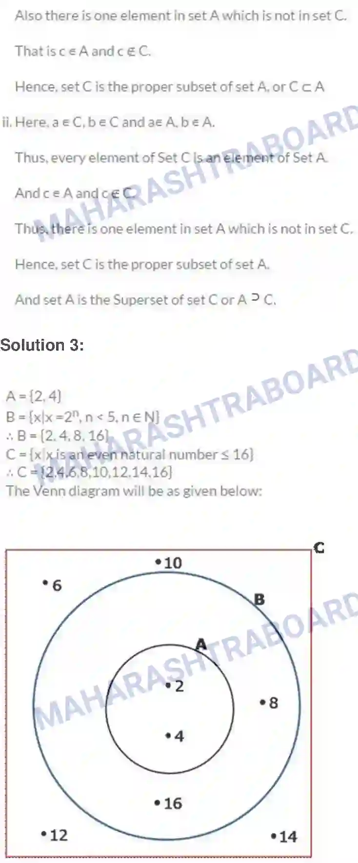 Maharashtra Board Solution class-9 Algebra Sets Image 6