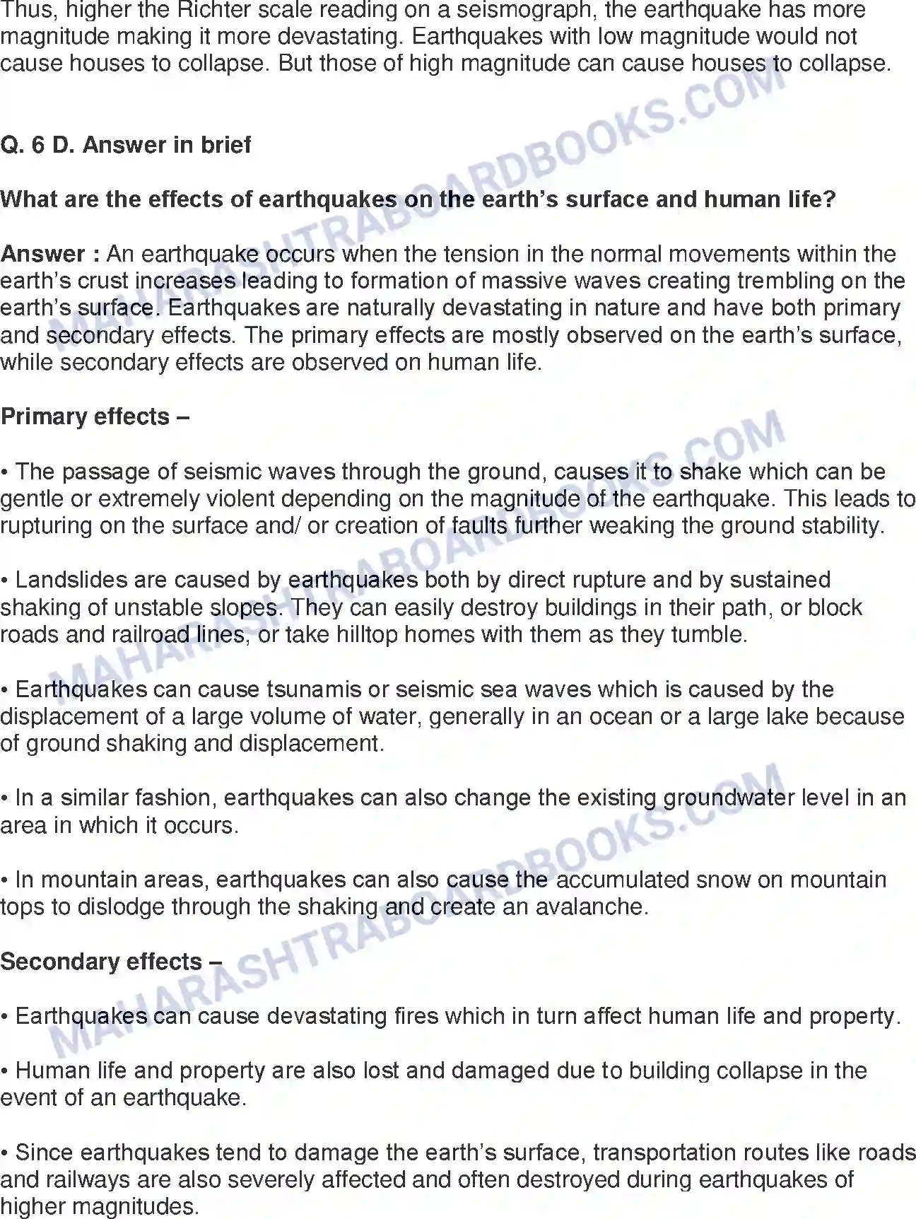 Maharashtra Board Solution Class-9 Geography+-+English+Medium Endogenetic Movements Image 12