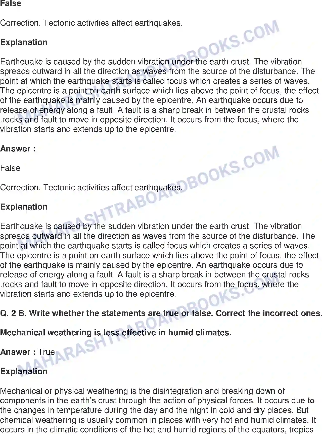 Maharashtra Board Solution class-9 Geography+-+English+Medium Exogenetic Movements Part-1 Image 4