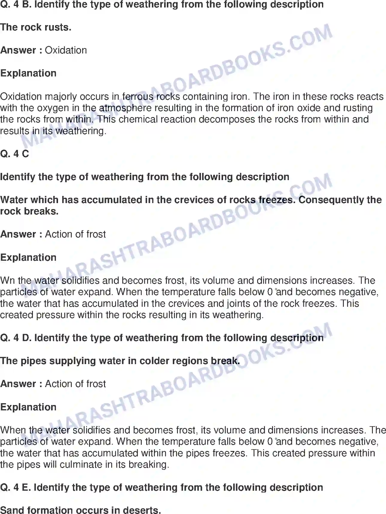 Maharashtra Board Solution class-9 Geography+-+English+Medium Exogenetic Movements Part-1 Image 7