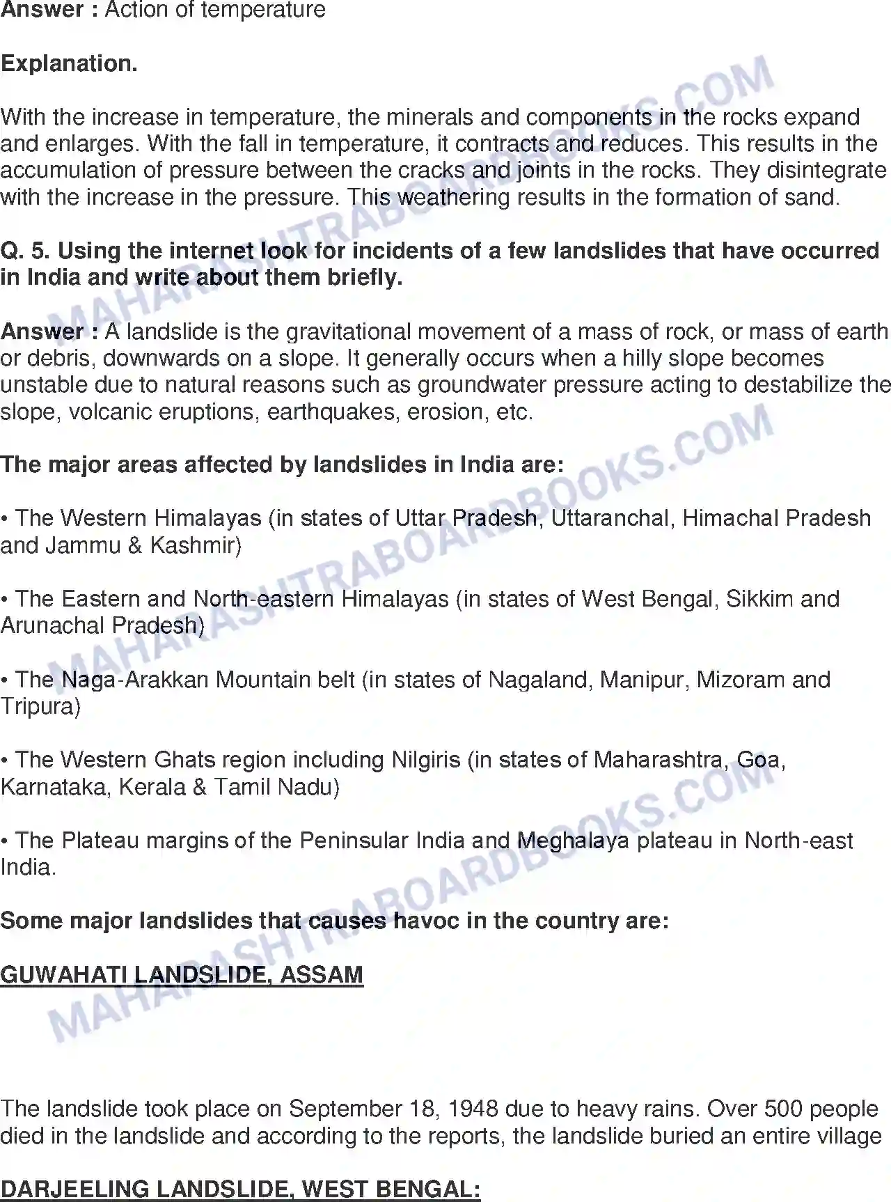 Maharashtra Board Solution class-9 Geography+-+English+Medium Exogenetic Movements Part-1 Image 8