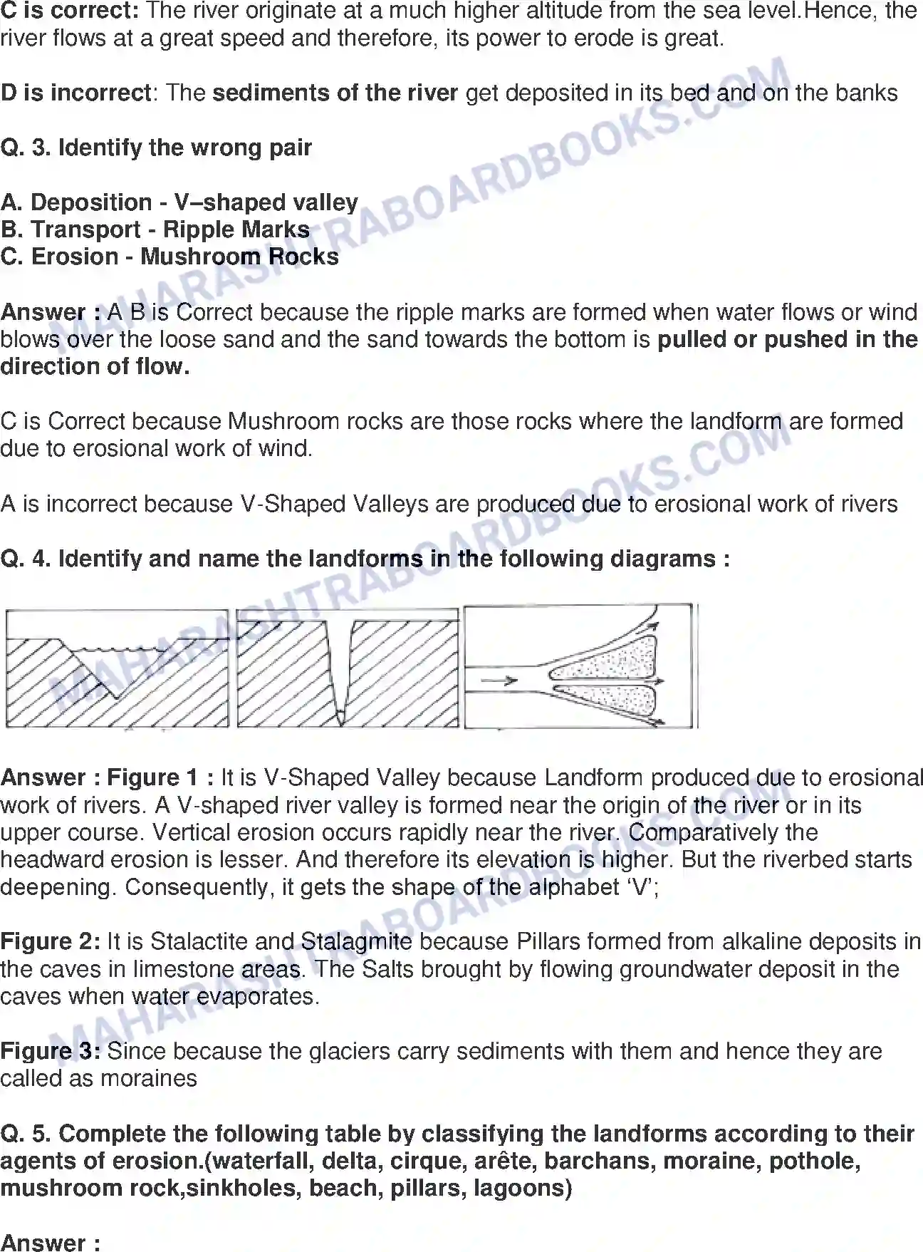 Maharashtra Board Solution Class-9 Geography+-+English+Medium Exogenetic Movements Part-2 Image 2