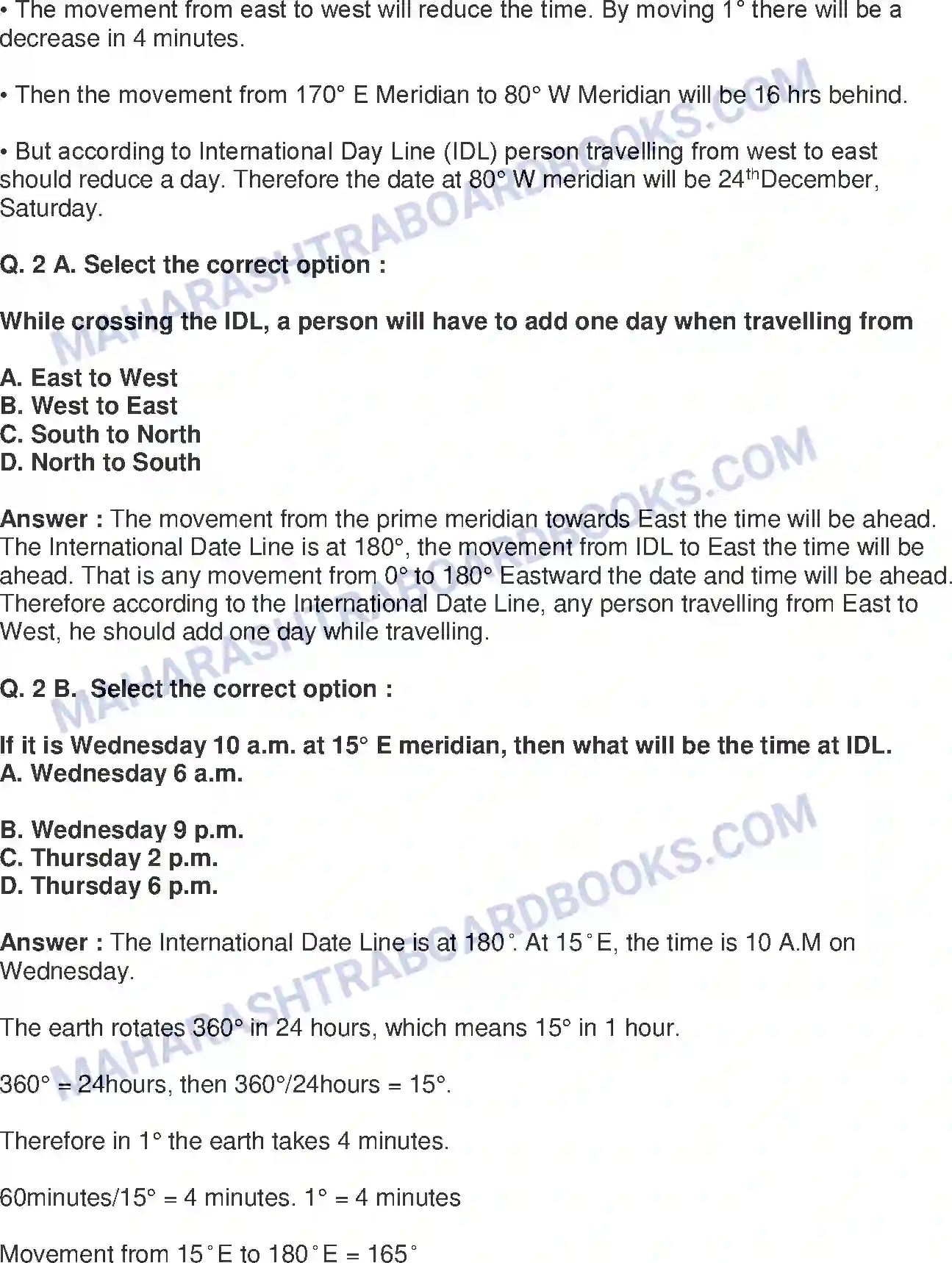 Maharashtra Board Solution class-9 Geography+-+English+Medium International Date Line Image 2