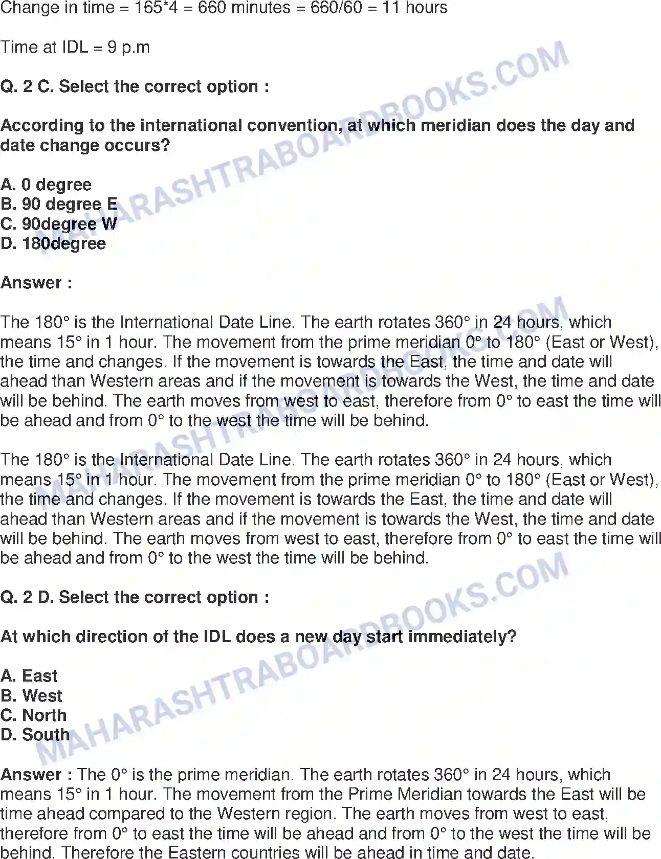 Maharashtra Board Solution class-9 Geography+-+English+Medium International Date Line Image 3