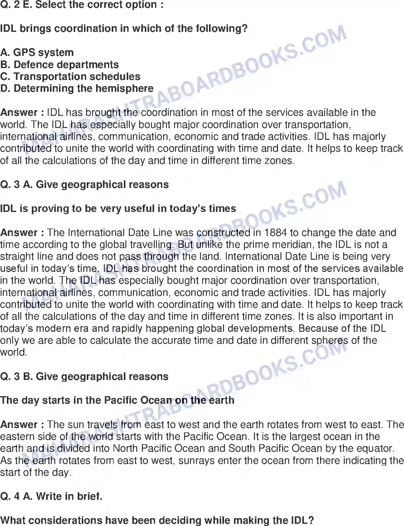 Maharashtra Board Solution class-9 Geography+-+English+Medium International Date Line Image 4