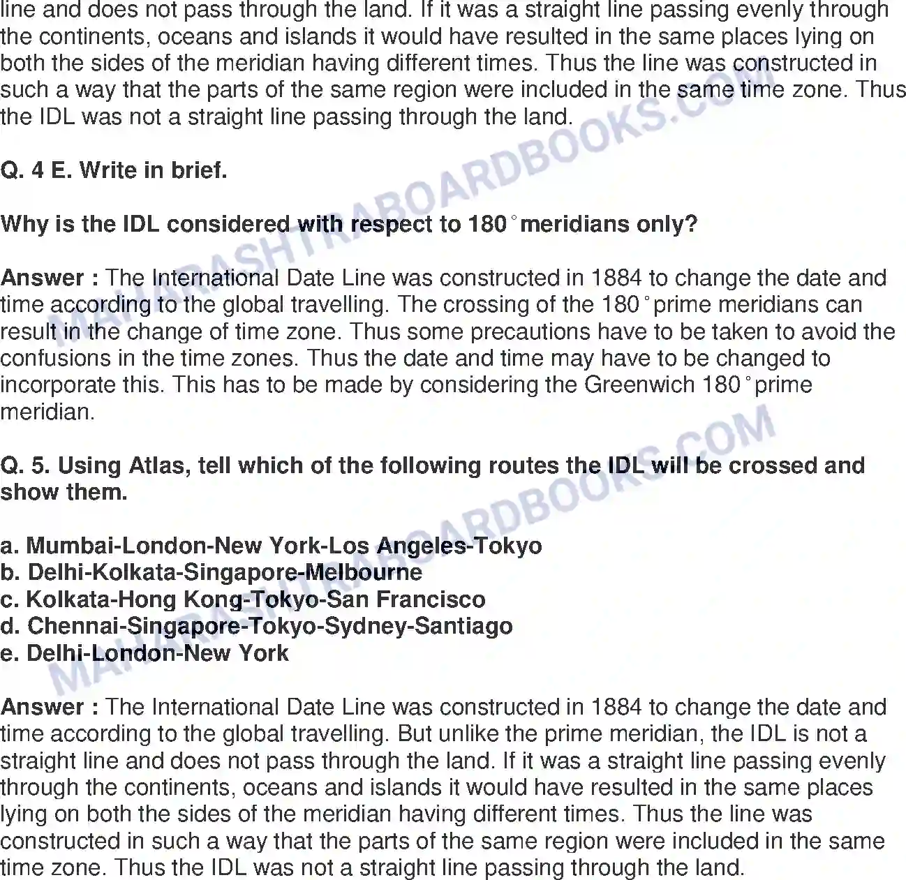 Maharashtra Board Solution class-9 Geography+-+English+Medium International Date Line Image 6