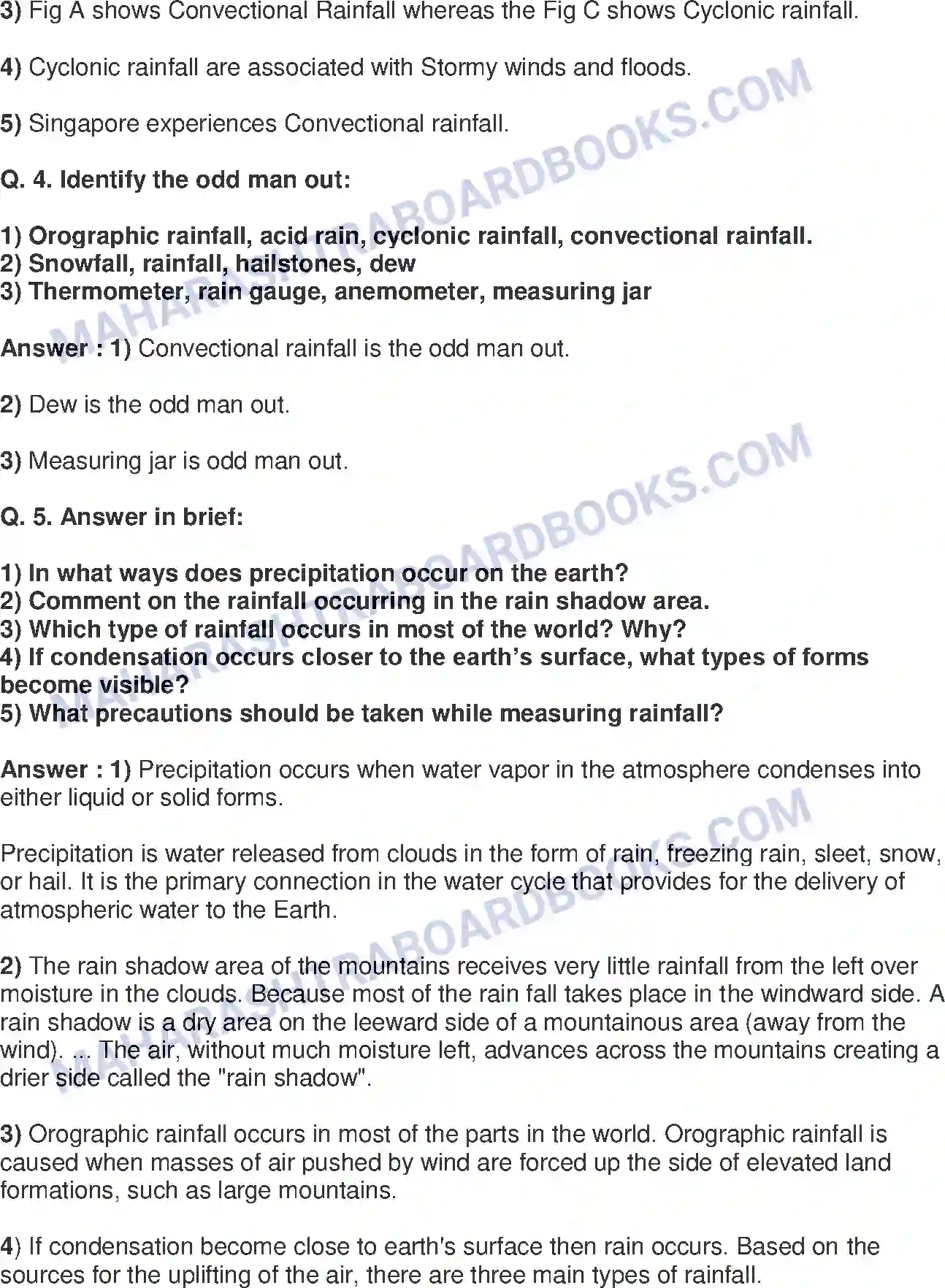 Maharashtra Board Solution class-9 Geography+-+English+Medium Precipitation Image 4
