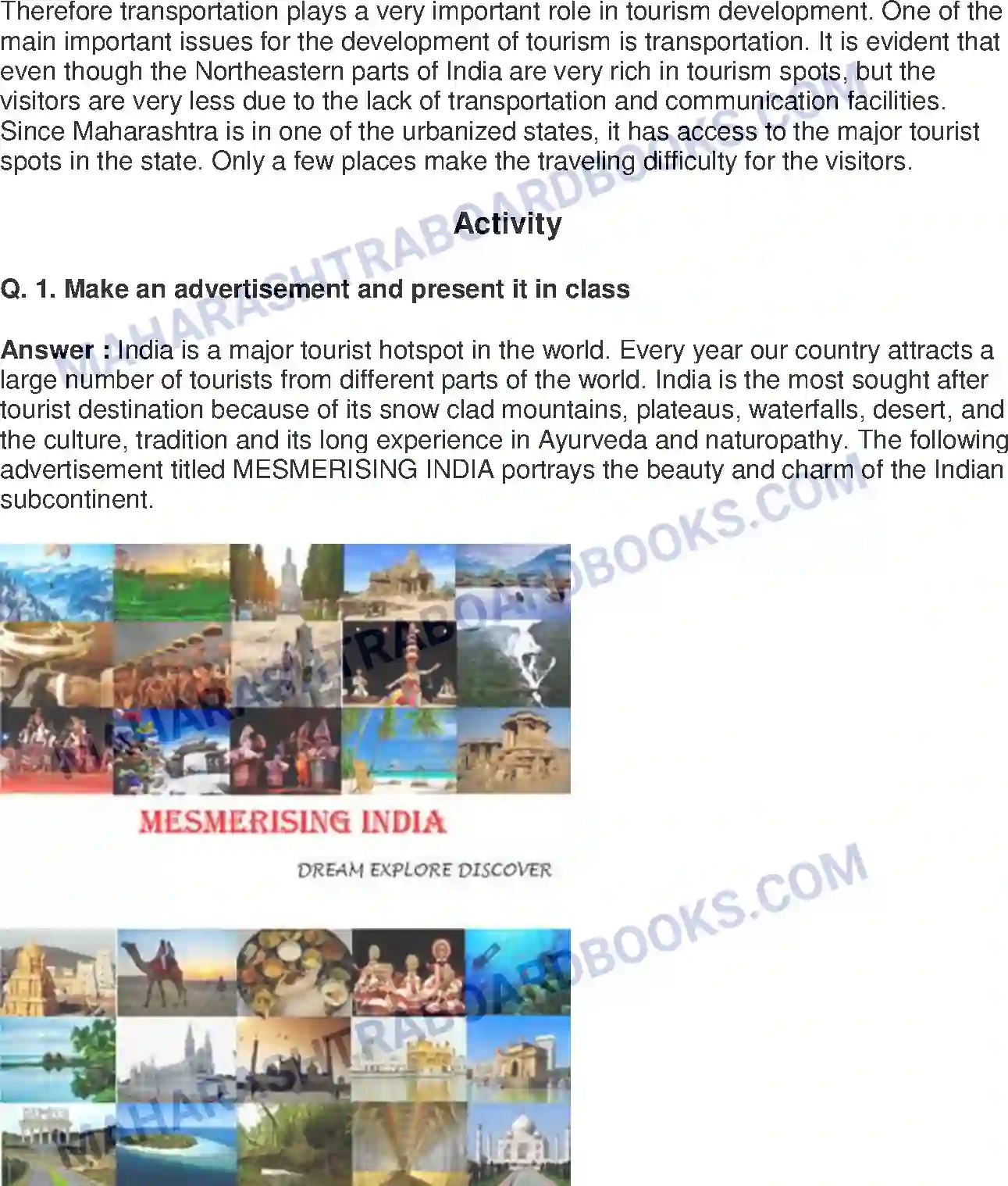 Maharashtra Board Solution class-9 Geography+-+English+Medium Tourism Image 14