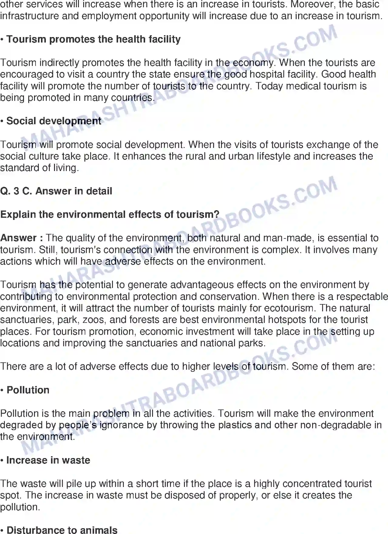 Maharashtra Board Solution class-9 Geography+-+English+Medium Tourism Image 5