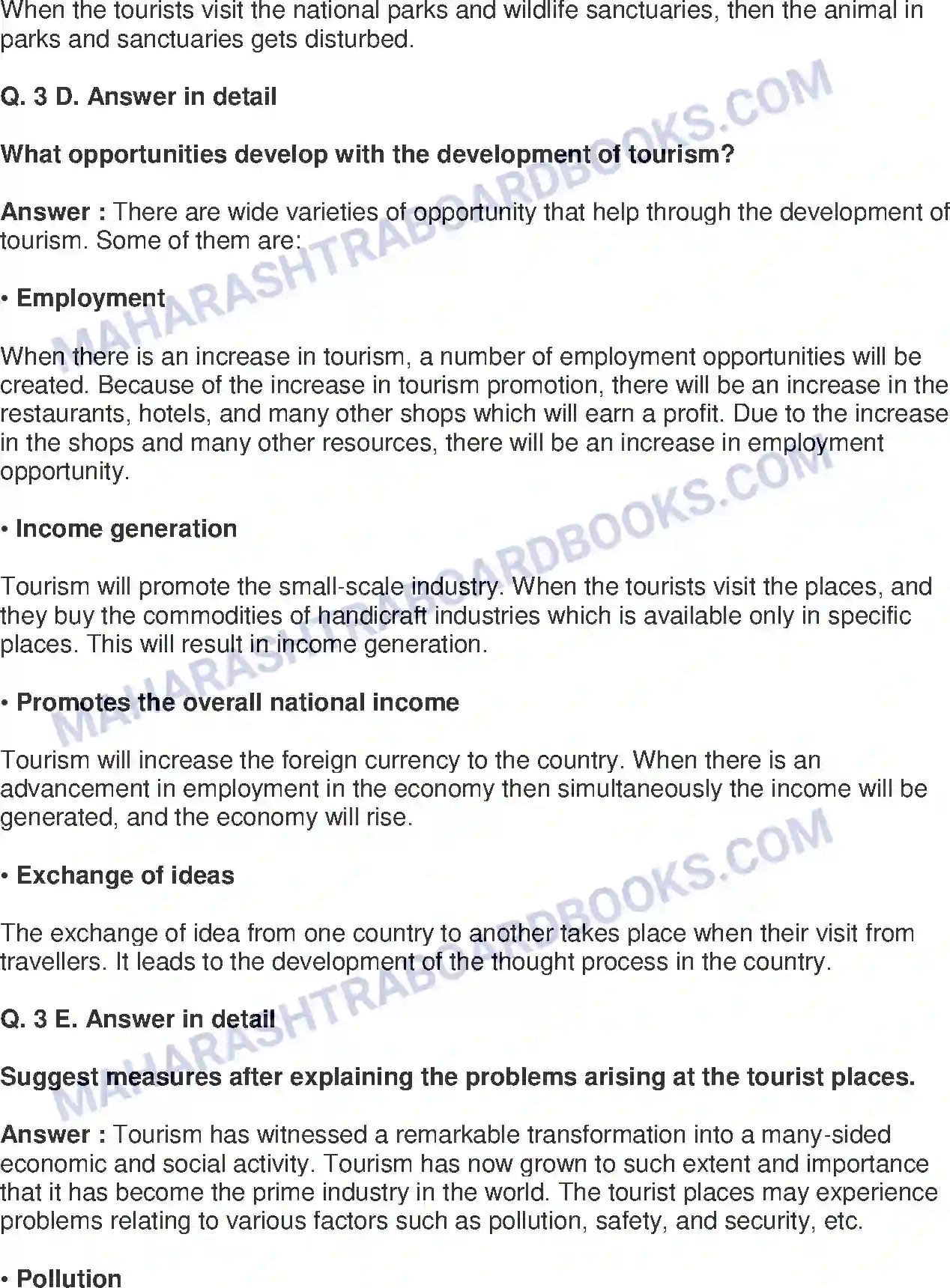 Maharashtra Board Solution class-9 Geography+-+English+Medium Tourism Image 6