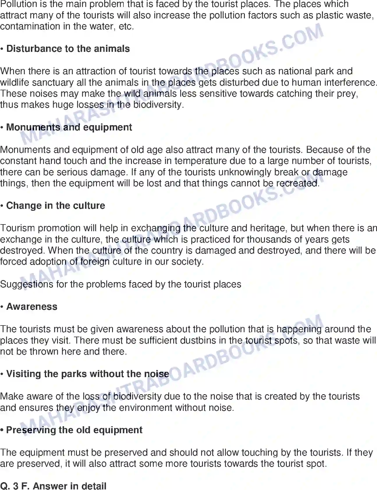 Maharashtra Board Solution class-9 Geography+-+English+Medium Tourism Image 7