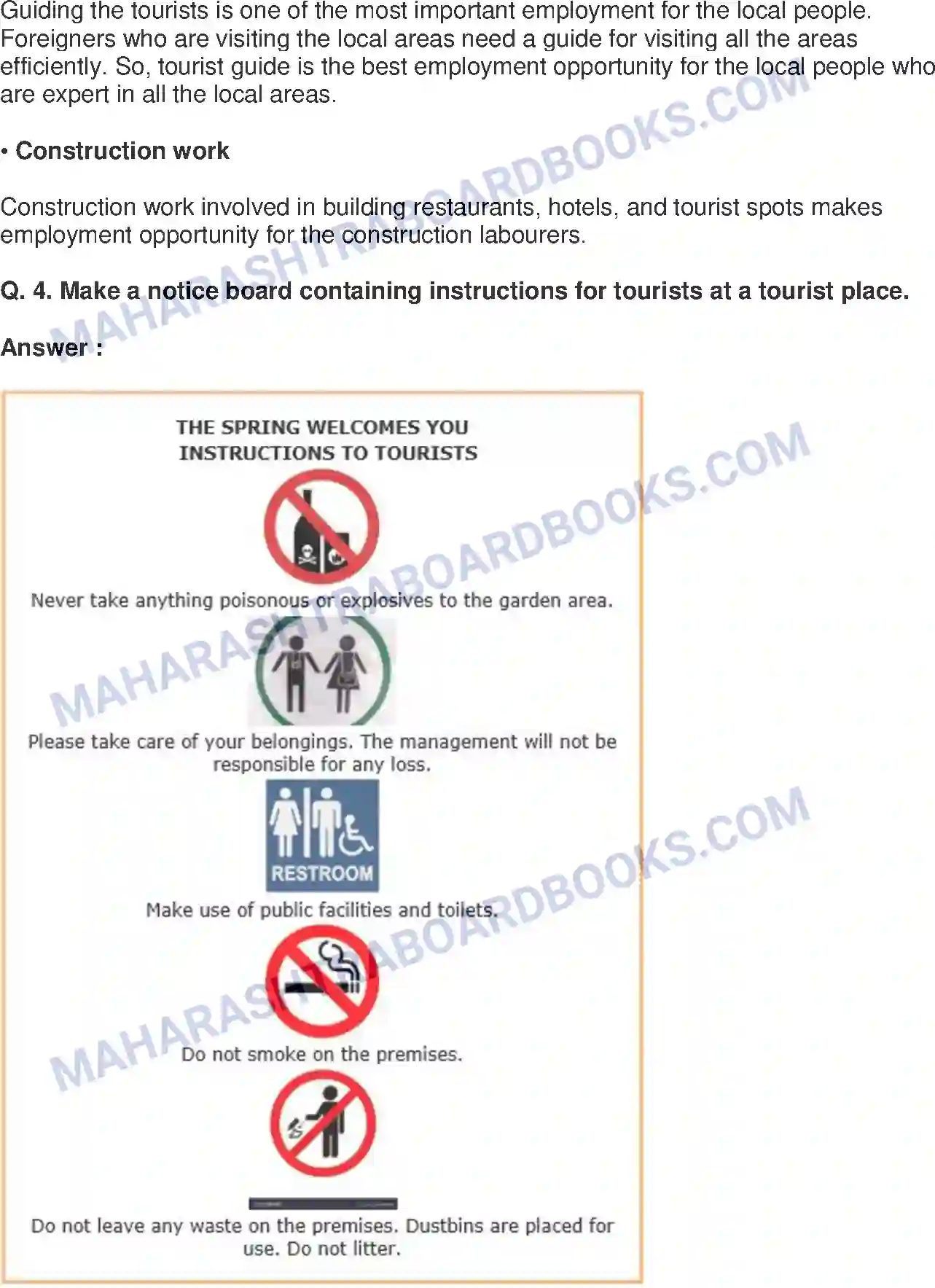 Maharashtra Board Solution class-9 Geography+-+English+Medium Tourism Image 9