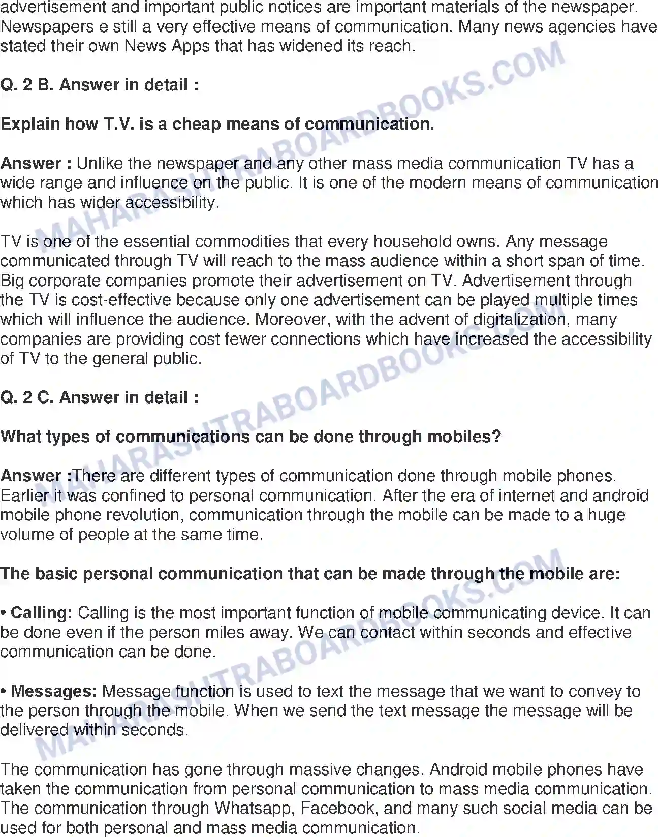 Maharashtra Board Solution Class-9 Geography+-+English+Medium Transport and Communication Image 4