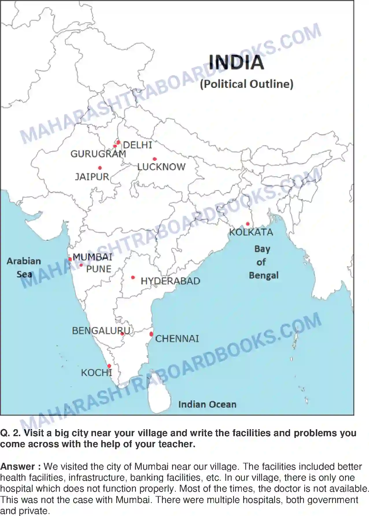 Maharashtra Board Solution class-9 Geography+-+English+Medium Urbanisation Image 13