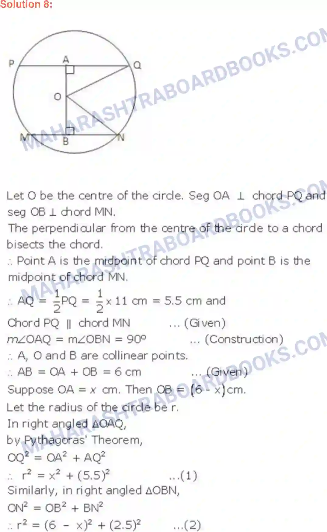 Maharashtra Board Solution class-9 Geometry Circle Image 4