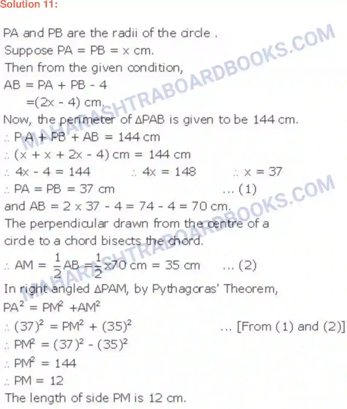 Maharashtra Board Solution class-9 Geometry Circle Image 7