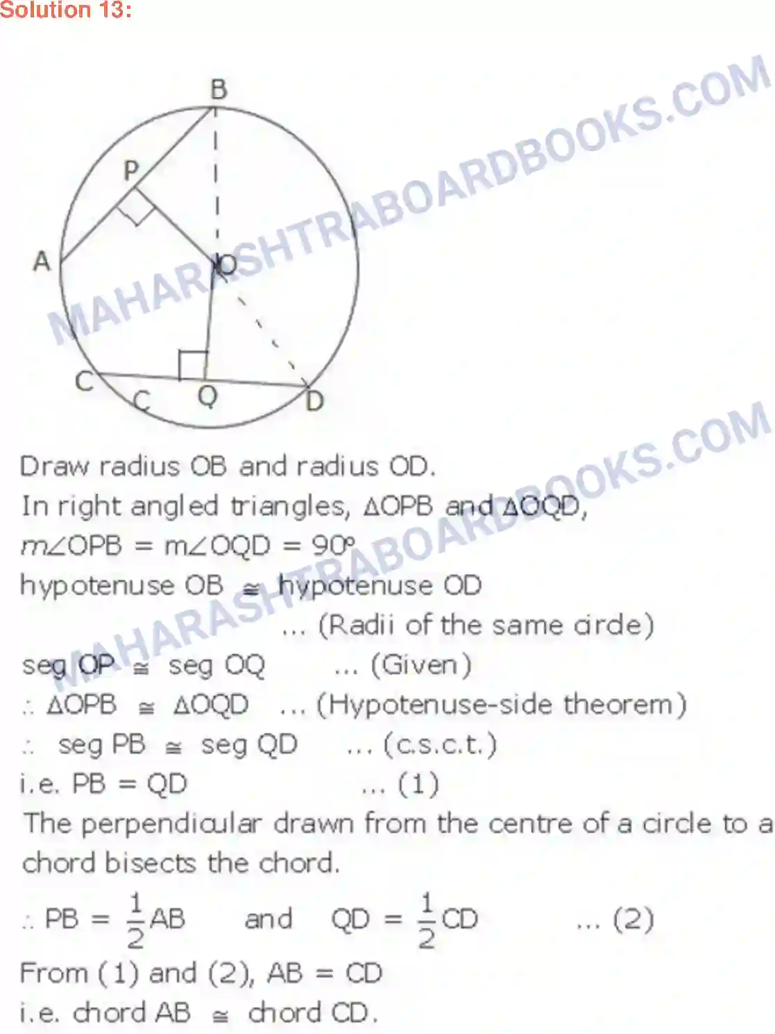 Maharashtra Board Solution class-9 Geometry Circle Image 9