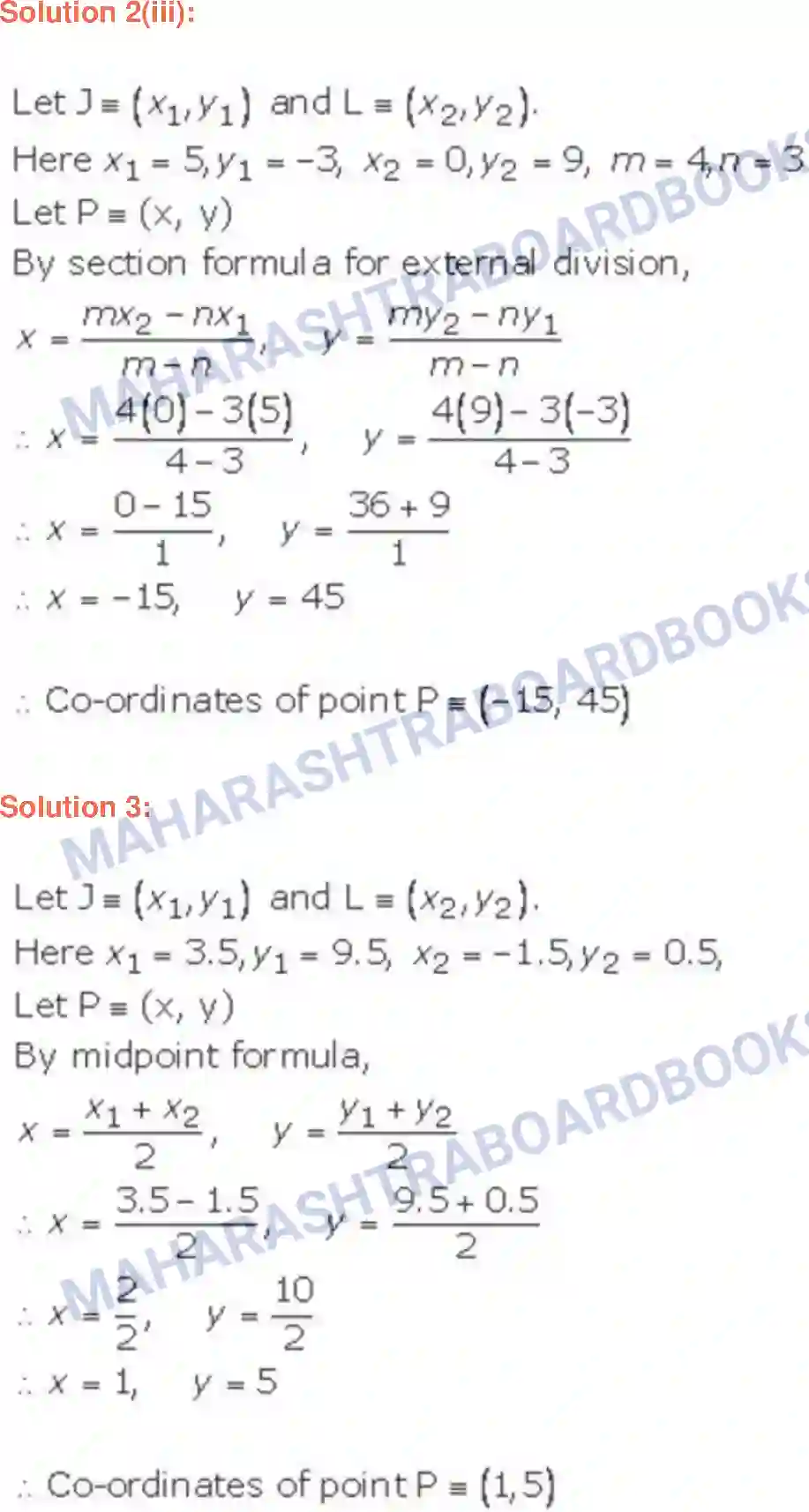 Maharashtra Board Solution Class-9 Geometry Co-ordinate Geometry Image 10