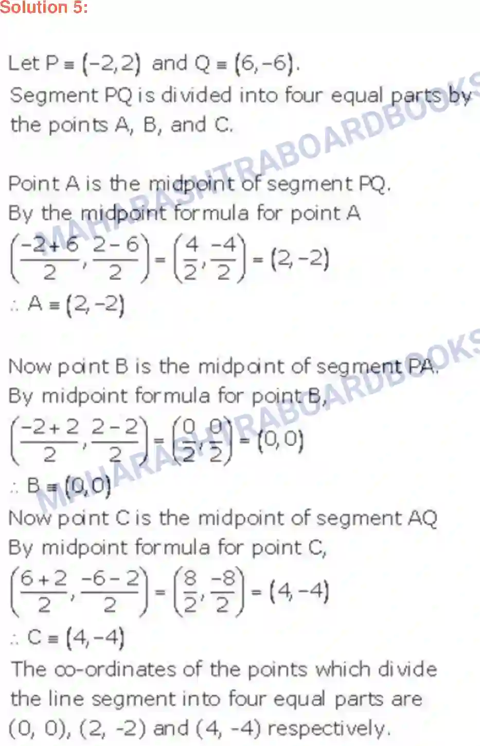 Maharashtra Board Solution Class-9 Geometry Co-ordinate Geometry Image 12