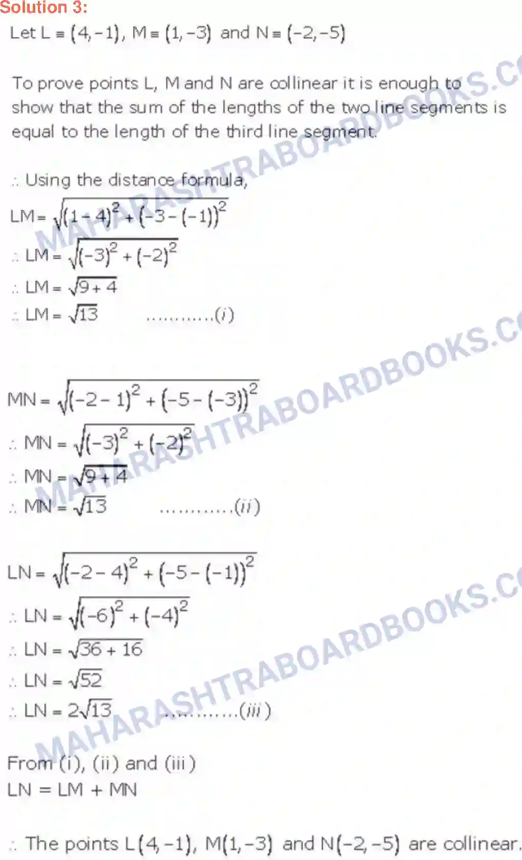 Maharashtra Board Solution Class-9 Geometry Co-ordinate Geometry Image 4