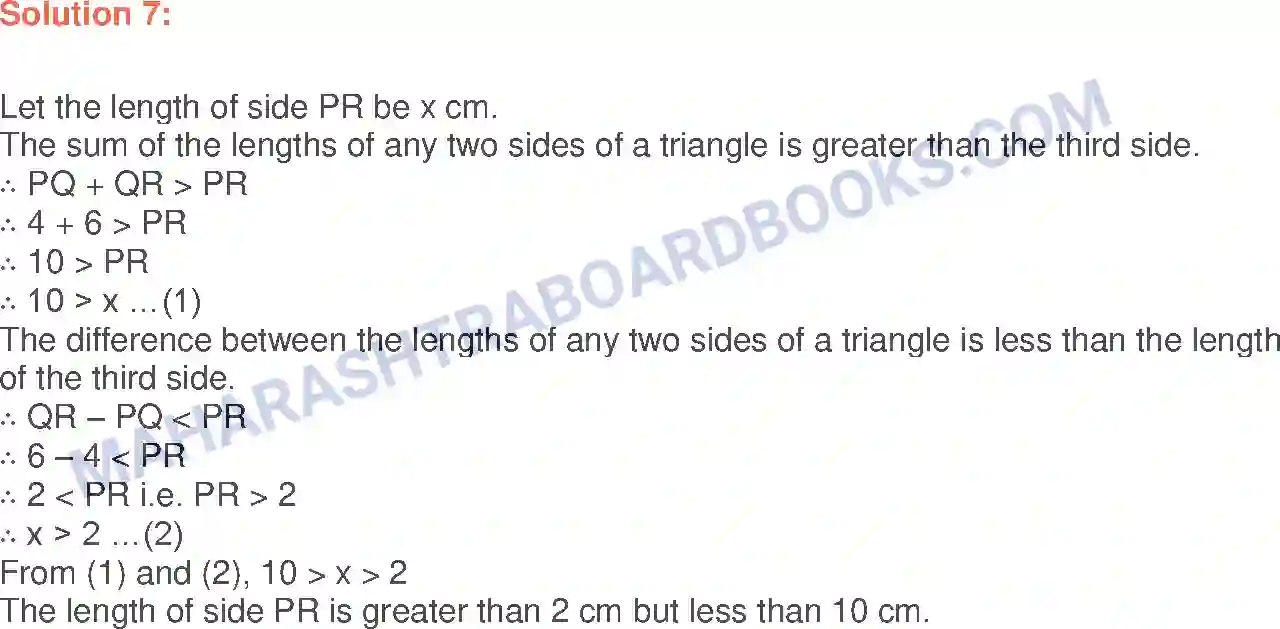 Maharashtra Board Solution class-9 Geometry Congruence of Triangles Image 18