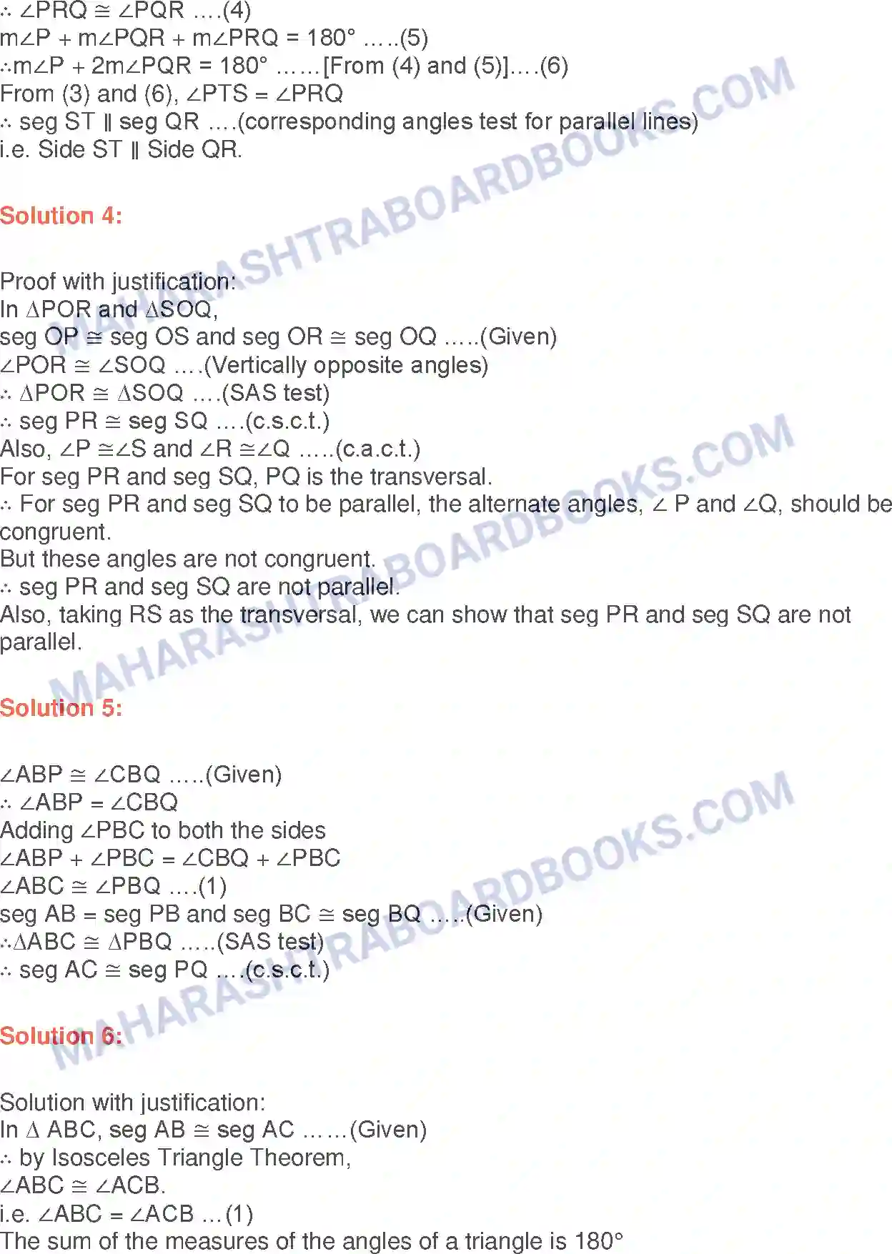 Maharashtra Board Solution class-9 Geometry Congruence of Triangles Image 2