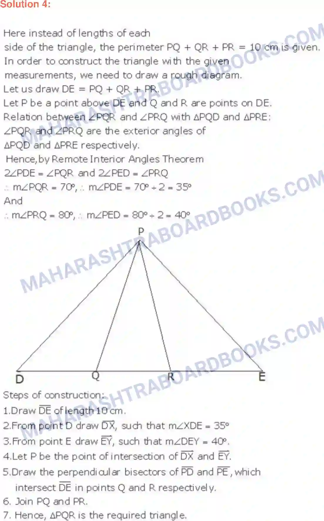 Maharashtra Board Solution class-9 Geometry Geometrical Constructions Image 10