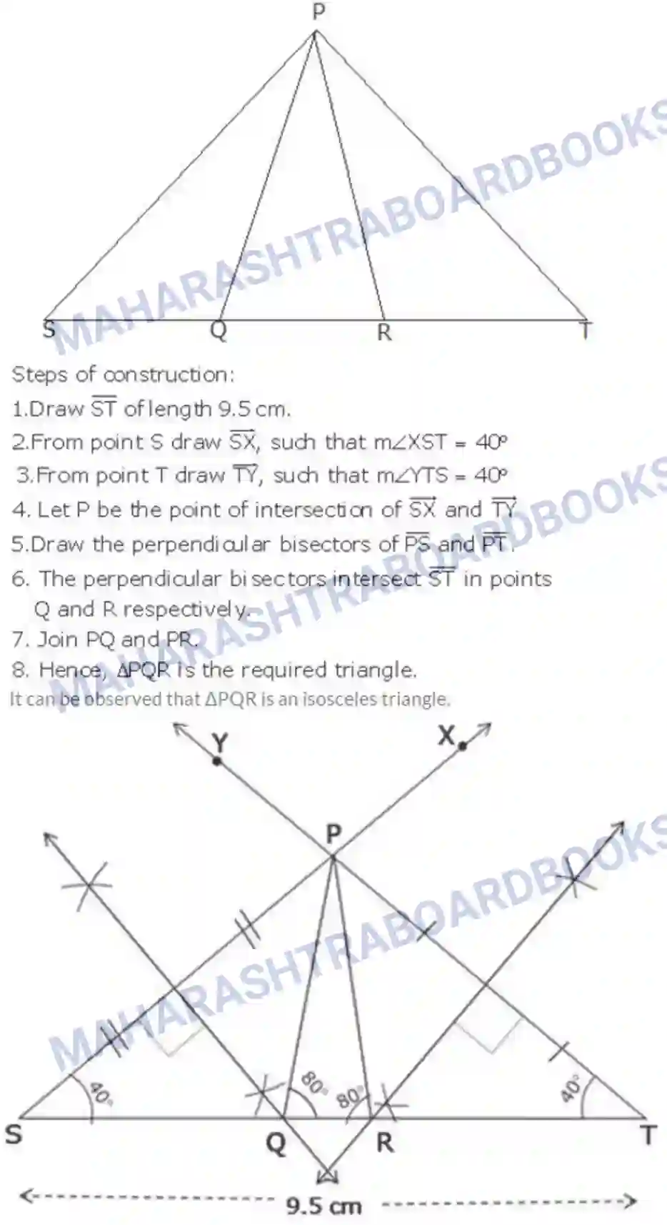 Maharashtra Board Solution class-9 Geometry Geometrical Constructions Image 12