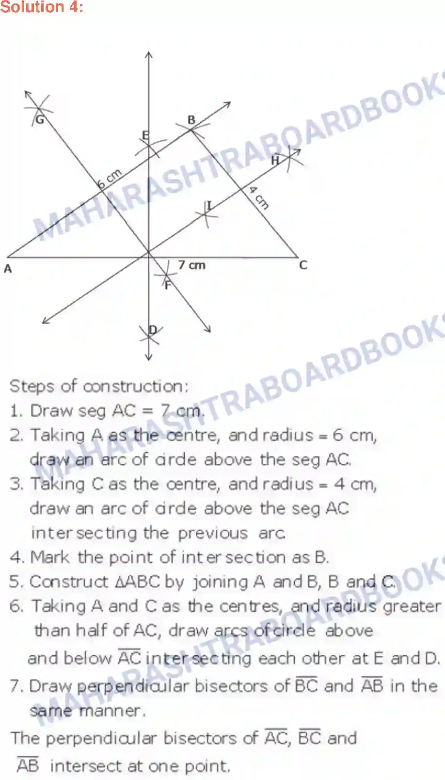 Maharashtra Board Solution class-9 Geometry Geometrical Constructions Image 4