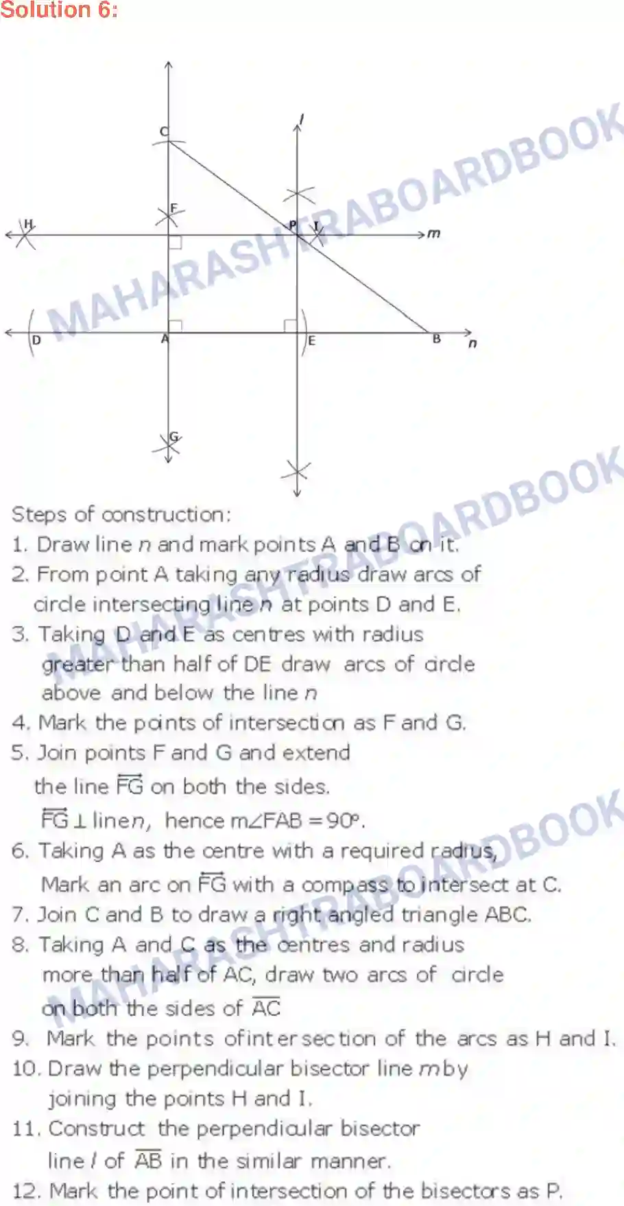 Maharashtra Board Solution class-9 Geometry Geometrical Constructions Image 6
