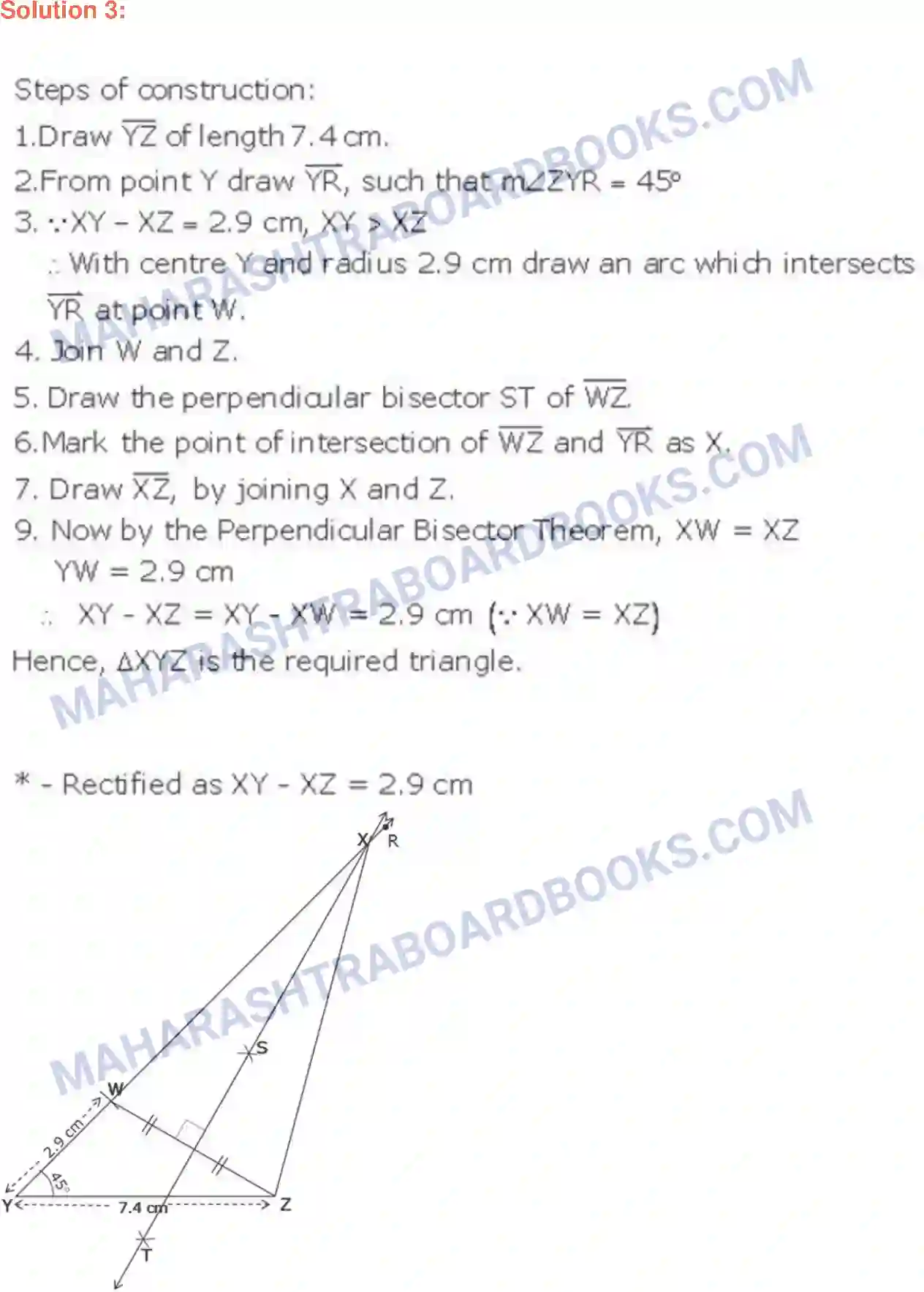 Maharashtra Board Solution class-9 Geometry Geometrical Constructions Image 9