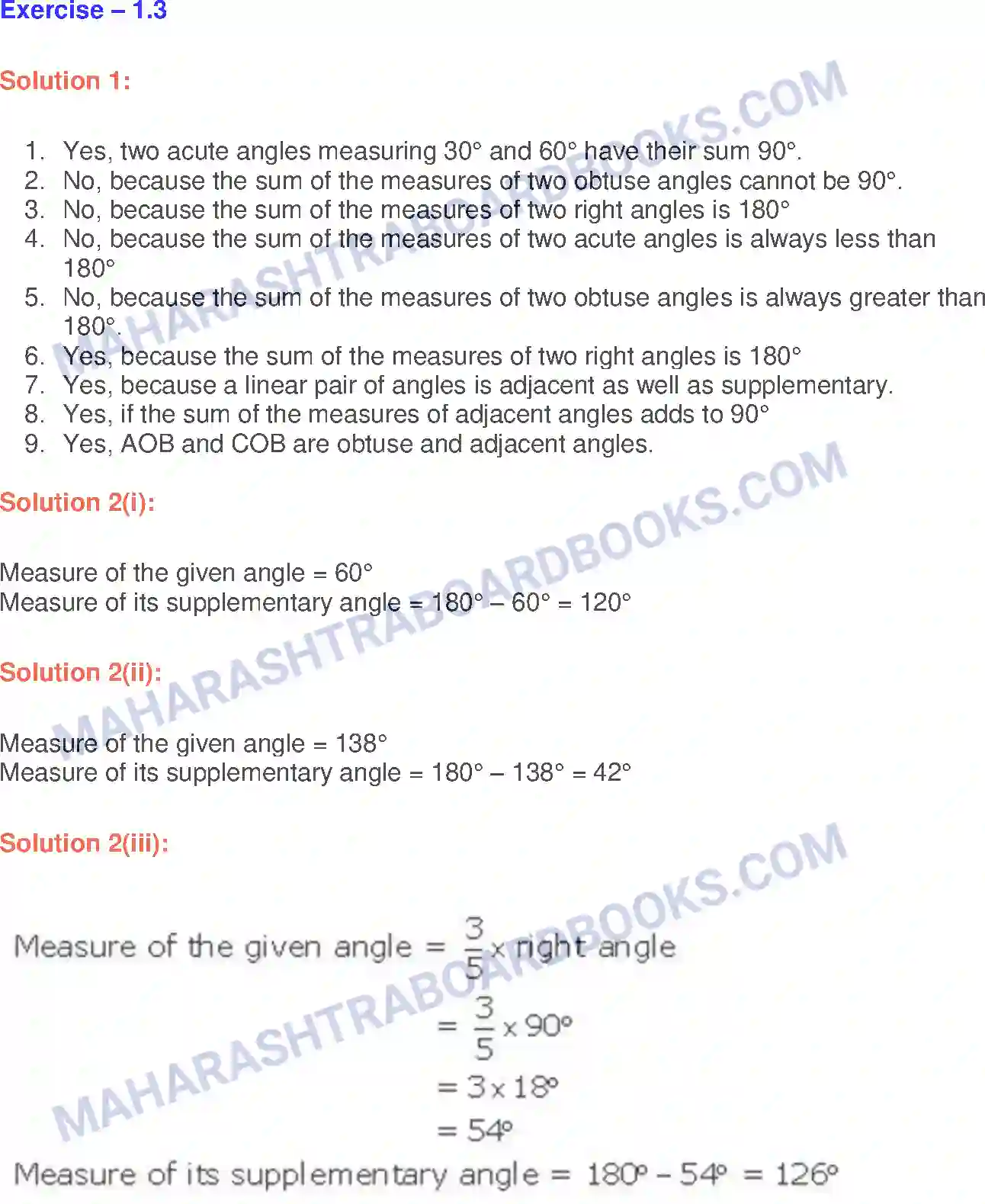 Maharashtra Board Solution Class-9 Geometry Lines And Angles Image 8