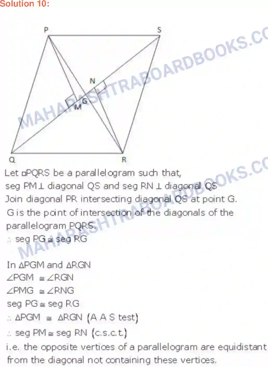 Maharashtra Board Solution class-9 Geometry Quadrilaterals Image 10