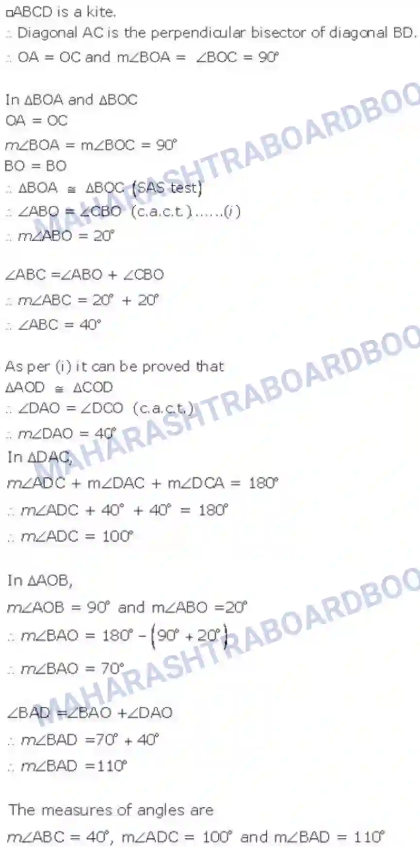 Maharashtra Board Solution class-9 Geometry Quadrilaterals Image 18