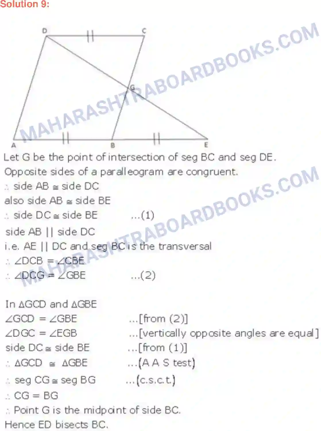 Maharashtra Board Solution class-9 Geometry Quadrilaterals Image 9