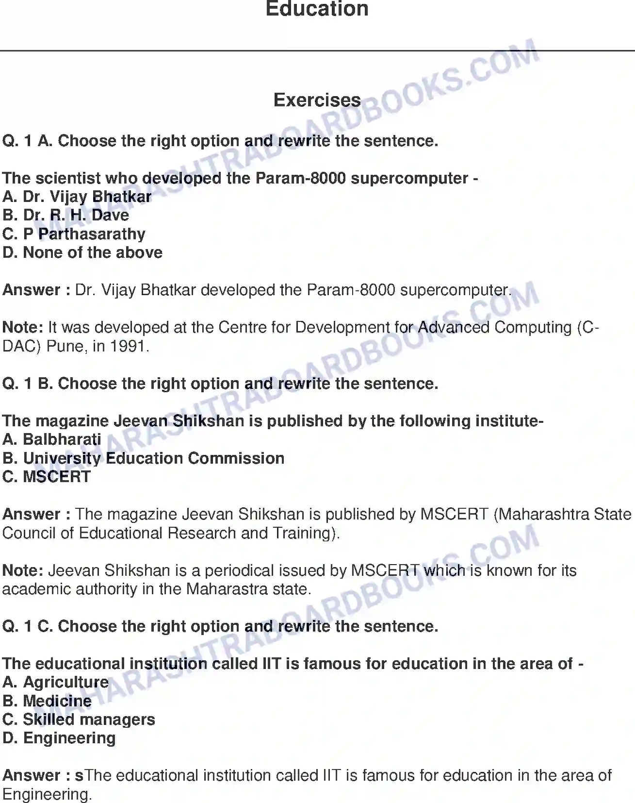 Maharashtra Board Solution Class-9 History+-+English+Medium Education Image 1