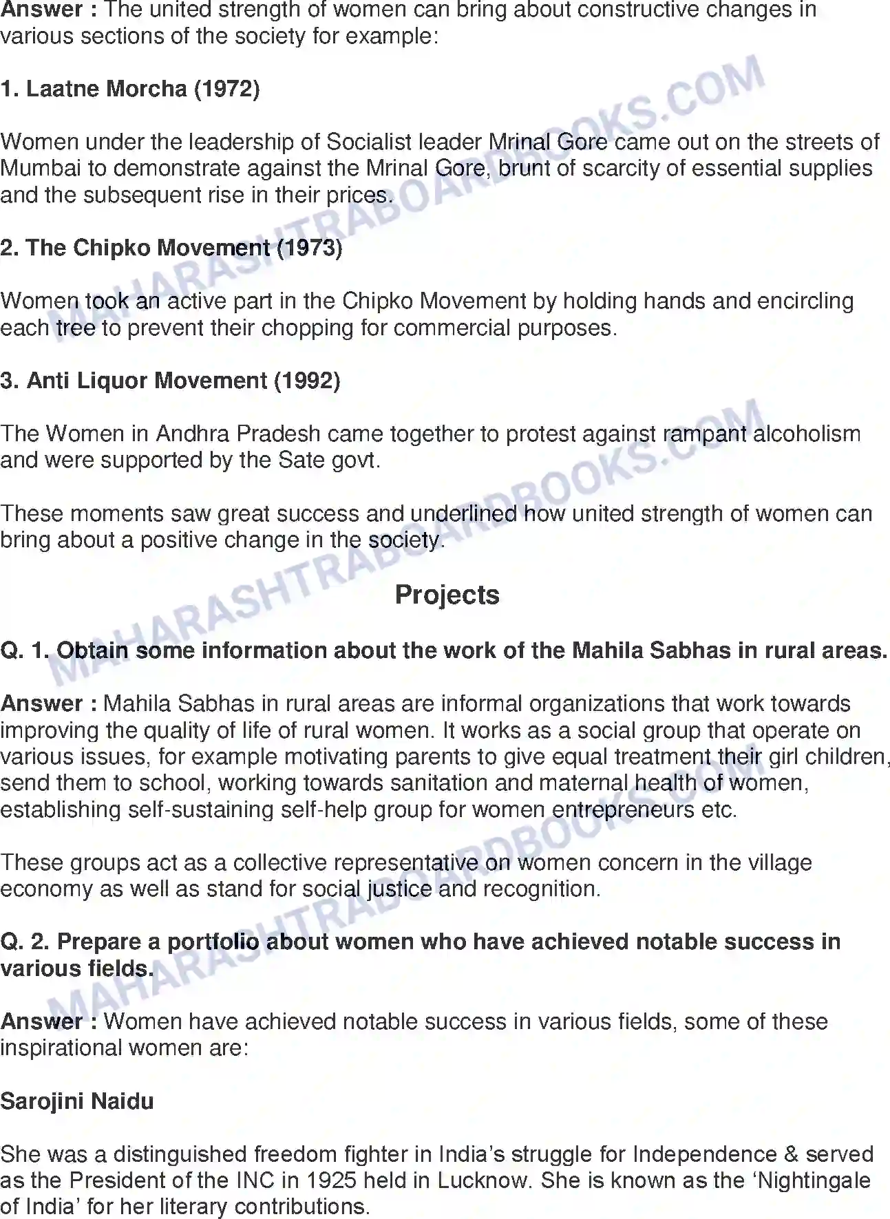 Maharashtra Board Solution class-9 History+-+English+Medium Empowerment of Women and Other Weaker Sections Image 4