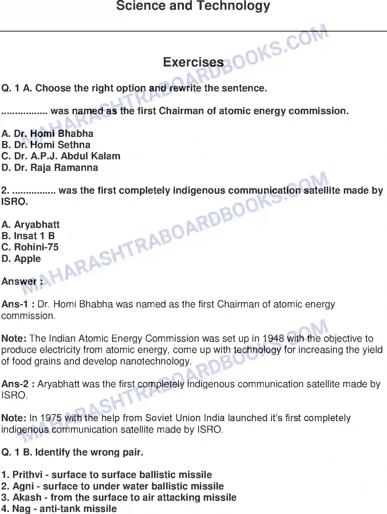 Maharashtra Board Solution class-9 History+-+English+Medium Science and Technology Image 1