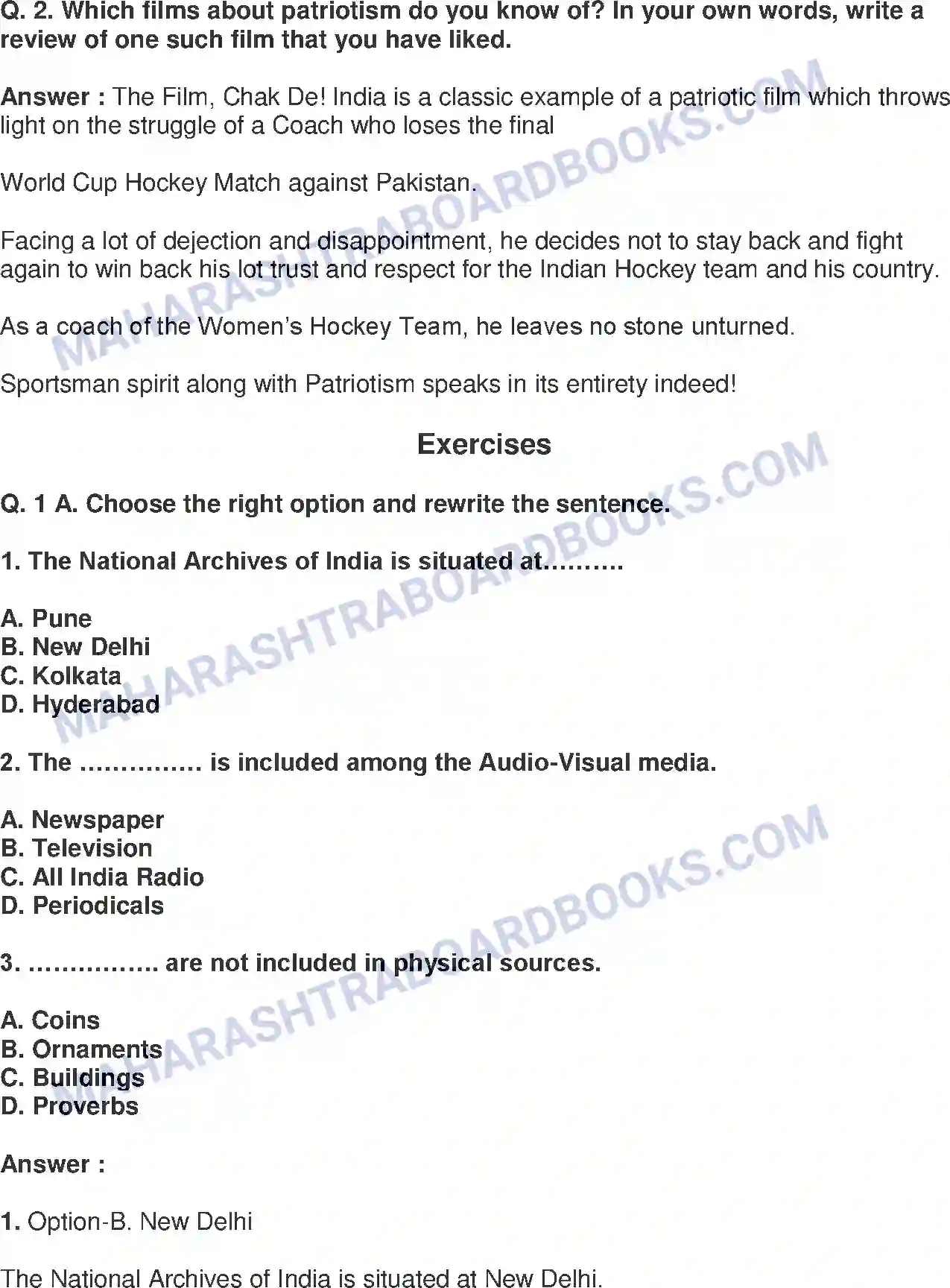 Maharashtra Board Solution class-9 History+-+English+Medium Sources of History Image 2