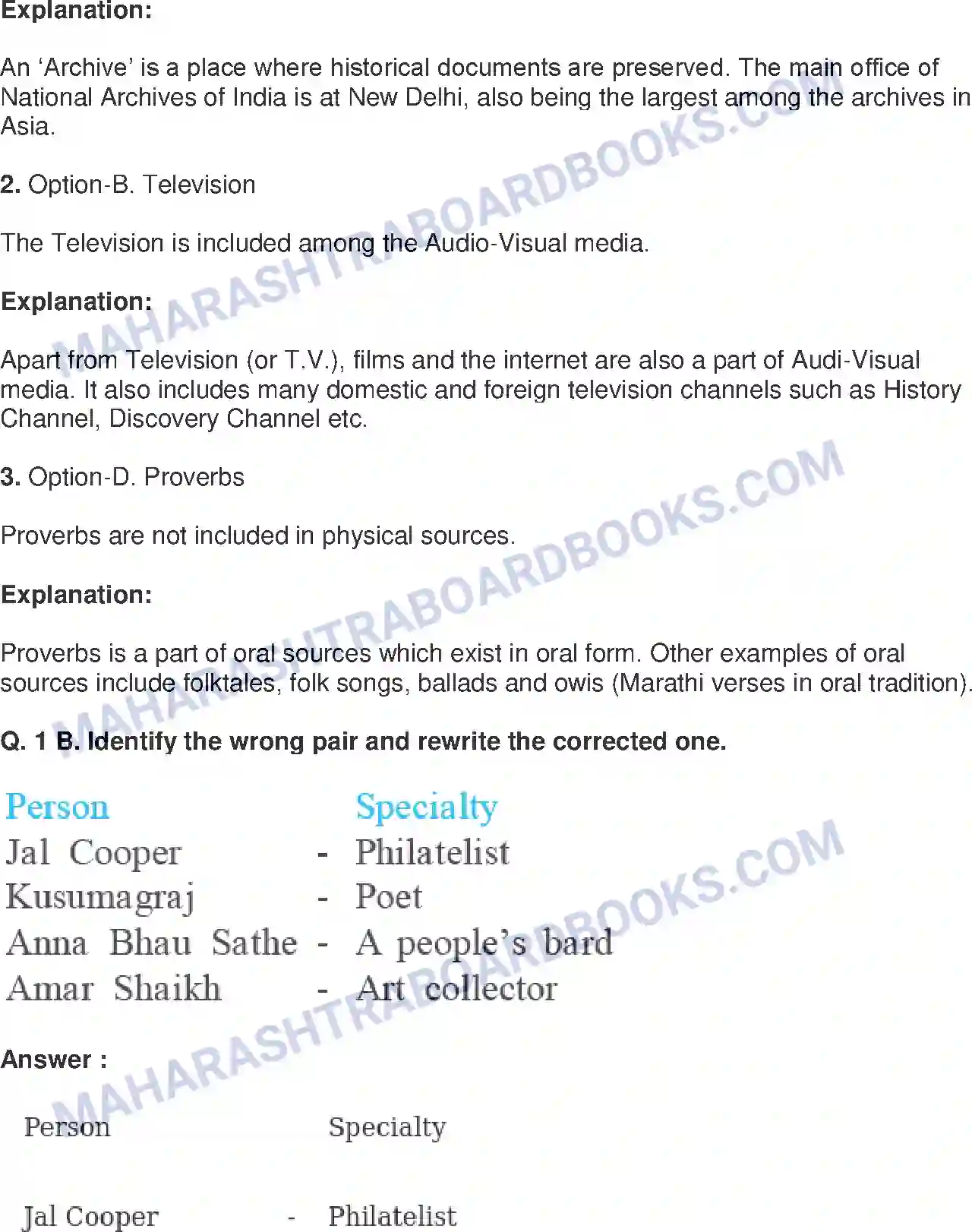Maharashtra Board Solution class-9 History+-+English+Medium Sources of History Image 3