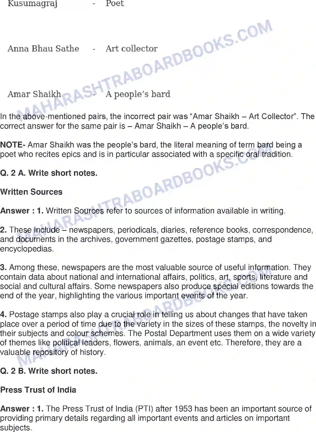 Maharashtra Board Solution class-9 History+-+English+Medium Sources of History Image 4