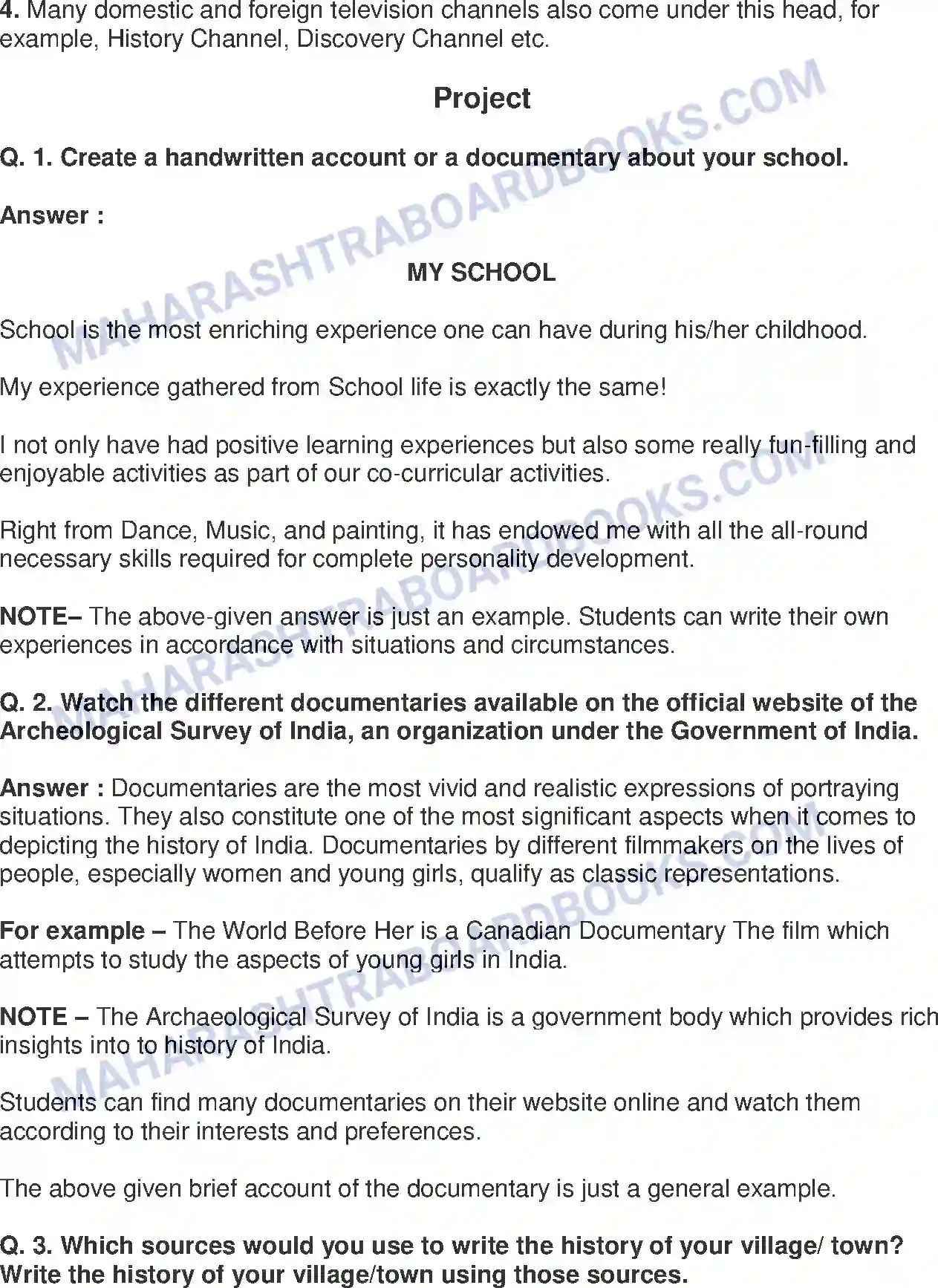 Maharashtra Board Solution class-9 History+-+English+Medium Sources of History Image 6