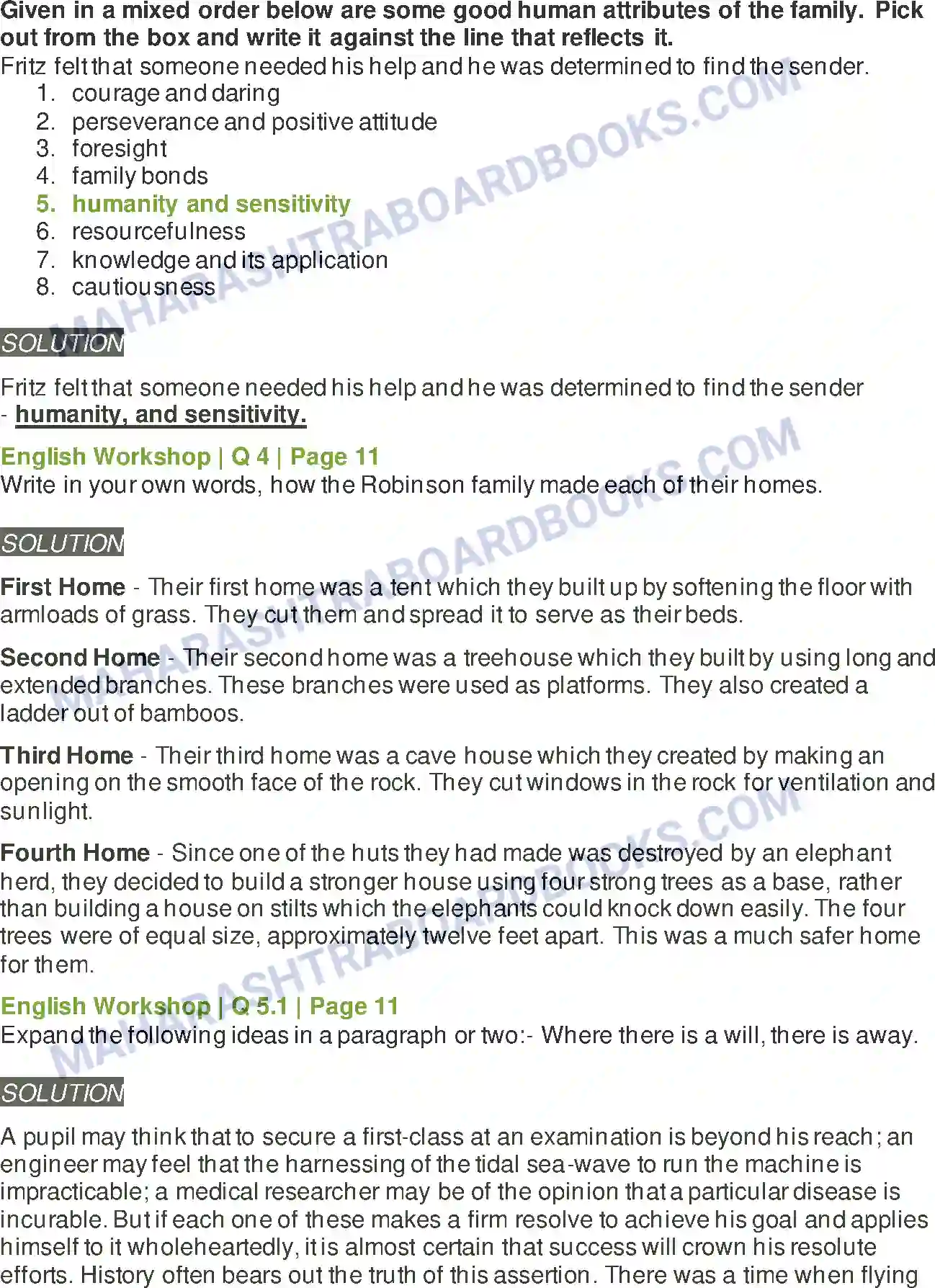 Maharashtra Board Solution class-9 Kumarbharati+-+English+Medium A Synopsis-The Swiss Family Robinson Image 10