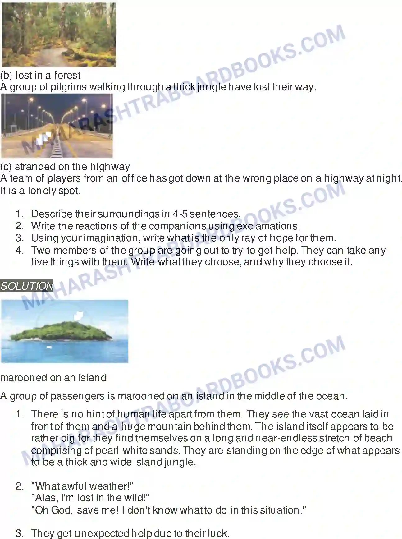Maharashtra Board Solution class-9 Kumarbharati+-+English+Medium A Synopsis-The Swiss Family Robinson Image 3